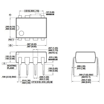LNK305 PN AC/DC converter DIP08