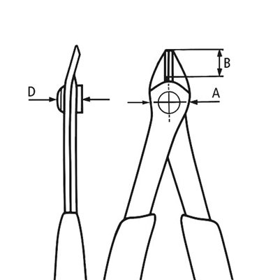 7803140 sczypce boczne Electronic 140mm