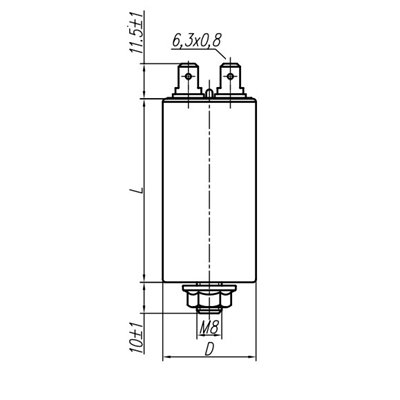 KES  40uF/450Vac kond.rozruchowy MK
