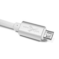Kabel silikonowy micro/USB do telefonu biały