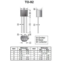 2N2907A tranzystor PNP TO92 - opak.