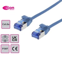 Patch cable U/FTP Cat.6a extra slim  0,25m-BL