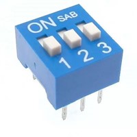 DIP Switch  3-torowy, RM2.54 niebieski