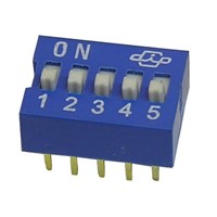 DIP Switch  5-torowy, RM2.54 niebieski