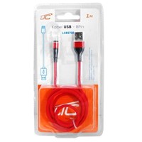 USB - 8pin, plecionka  - 1mb red
