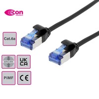 Patch cable U/FTP Cat.6a extra slim 10m-SW