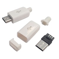USB micro wtyk na kabel, biały