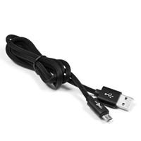 USB - micro, silikon czarny - 100 cm