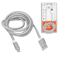 USB - 8pin, plecionka  - 2mb srebrna