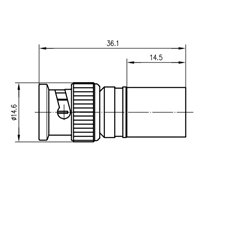 Wtyk BNC 50Ohm na RG213/H1000